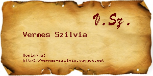 Vermes Szilvia névjegykártya