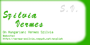 szilvia vermes business card